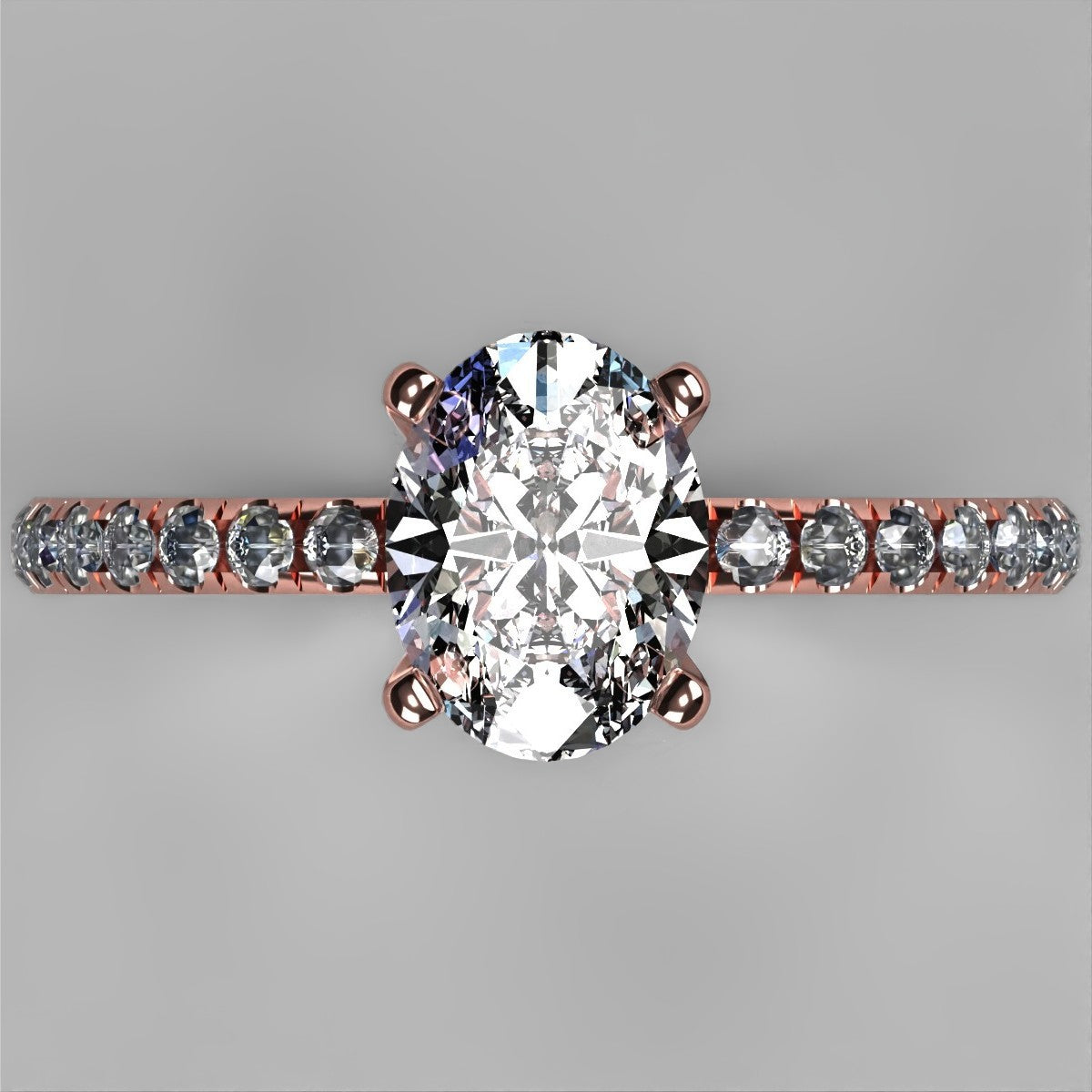 Anillo Meghan en oro corte oval