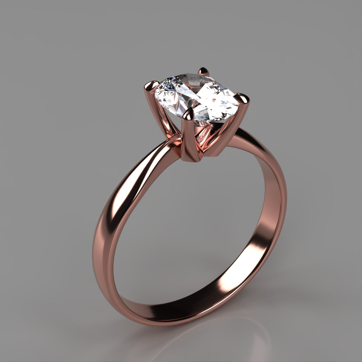 Anillo Emily en oro corte oval