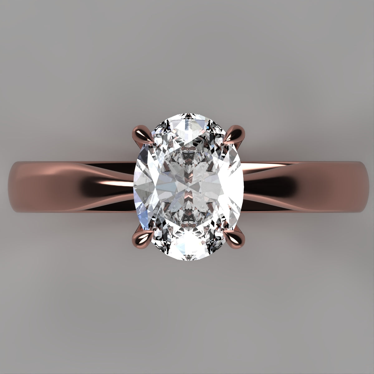 Anillo Emily en oro corte oval
