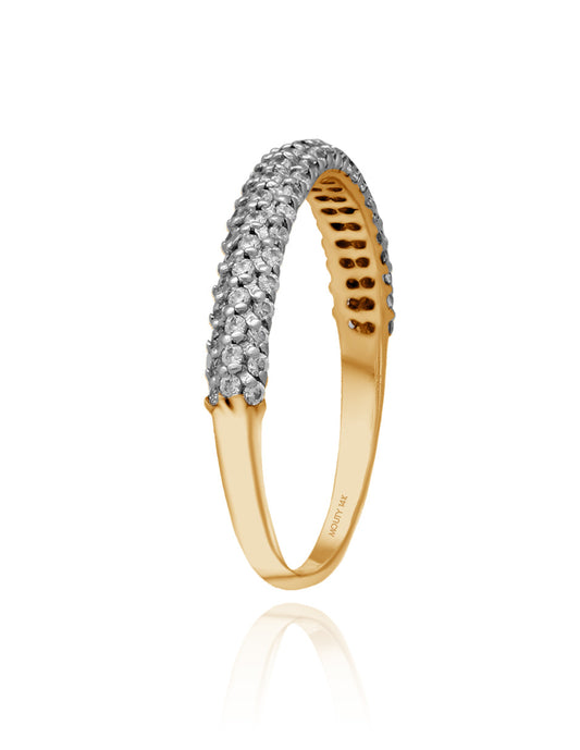 Media churumbela Emma en oro amarillo de 14k con circonias Mod.6224 talla #6.5