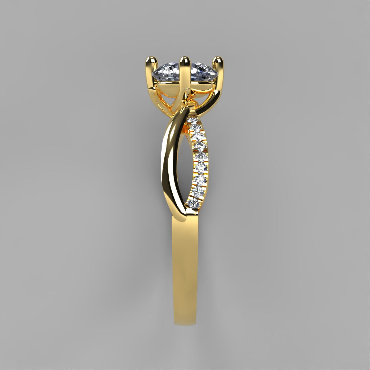 Anillo de compromiso en oro