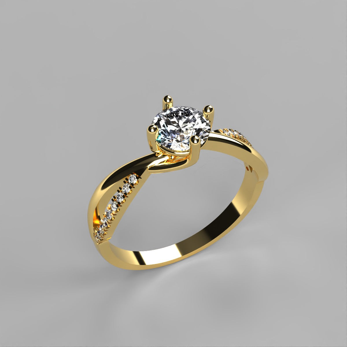 Anillo de compromiso en oro