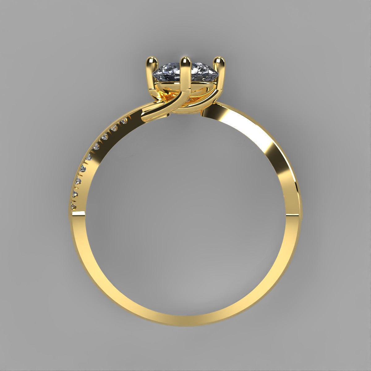Anillo de compromiso en oro