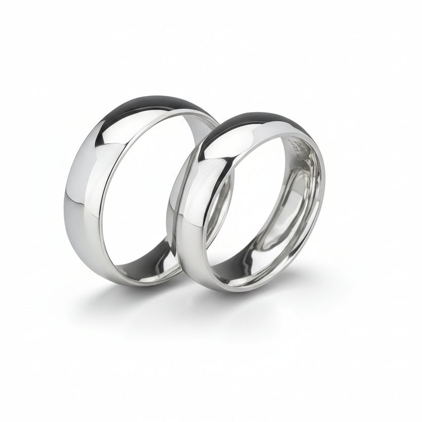 Par de argollas lisas en oro 6mm