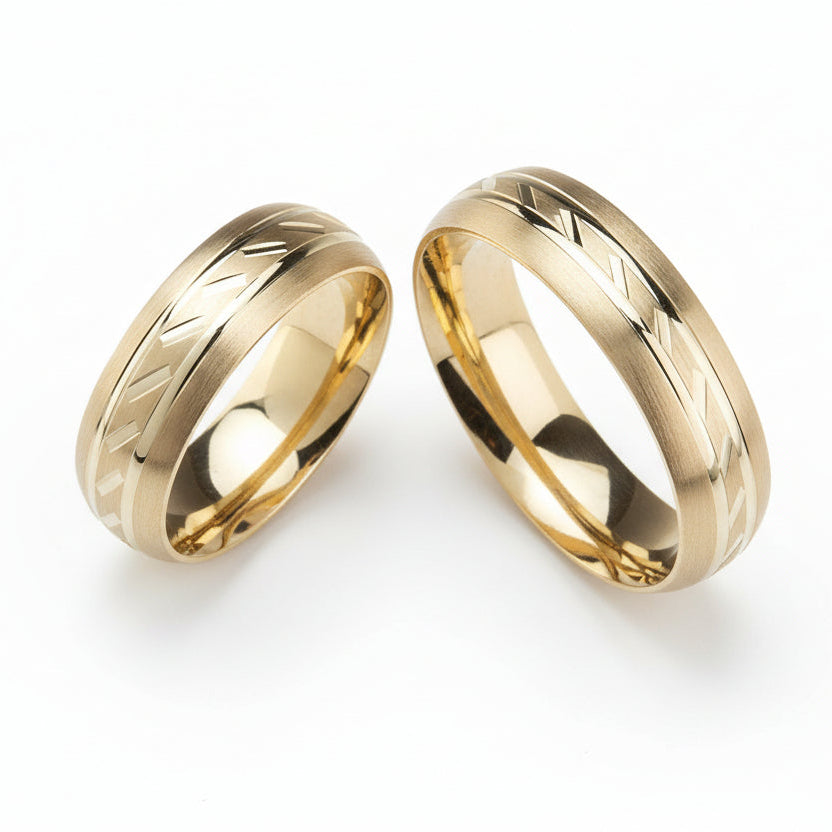 Par de argollas De amore en oro 6mm