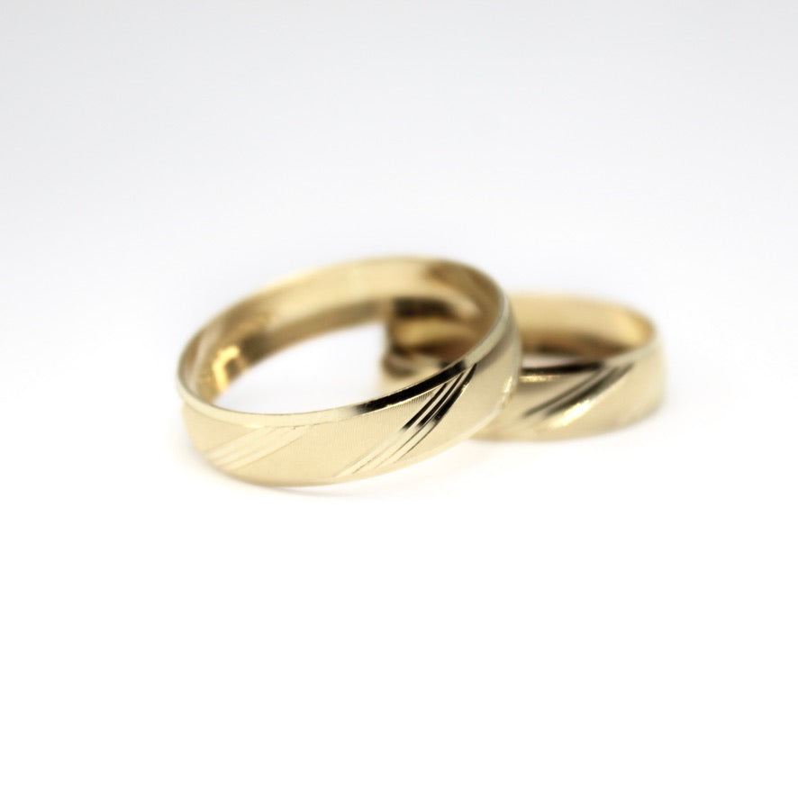 Par de argollas Charles en oro 5mm