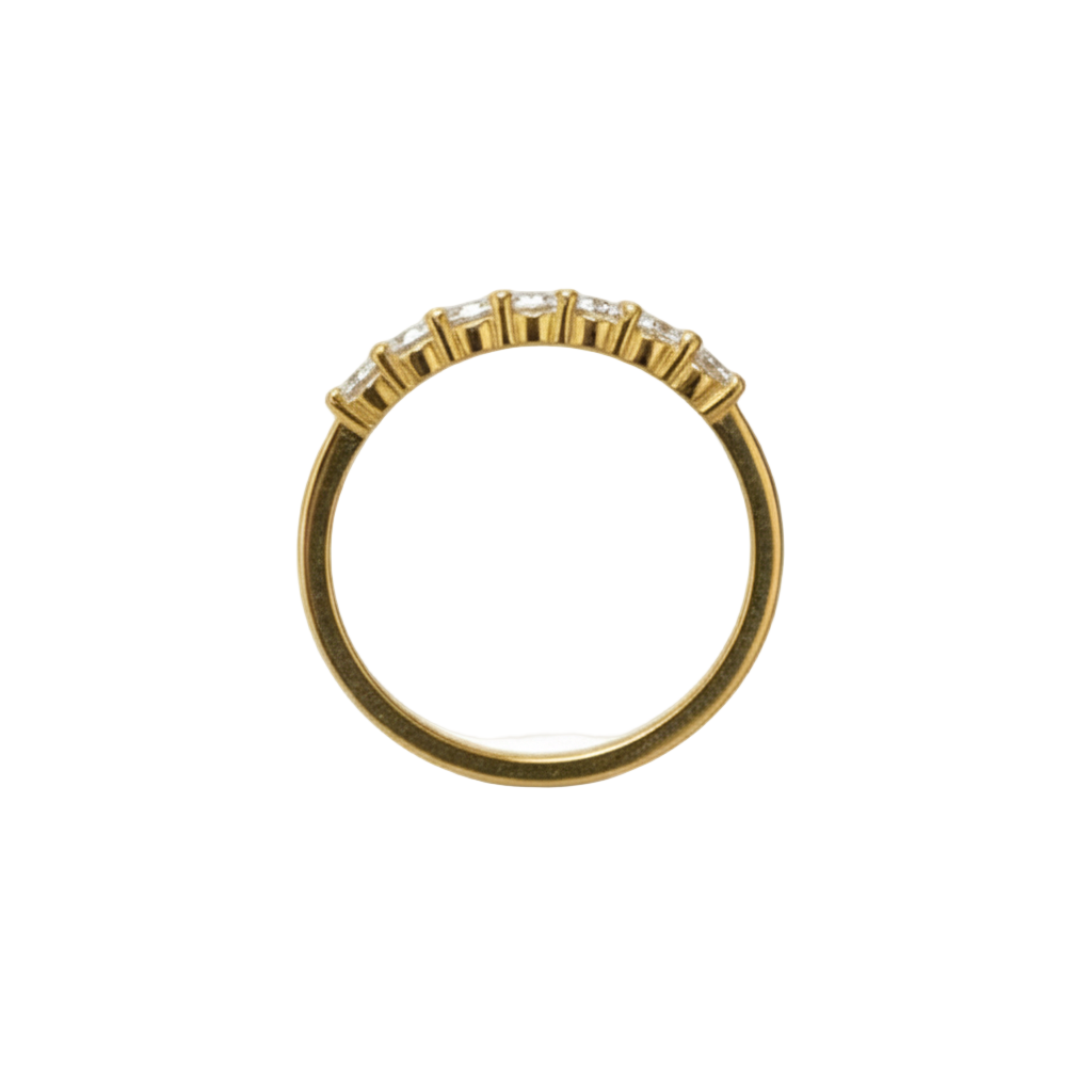 Media churumbela en oro amarillo 14k con diamantes de laboratorio 1.0cts