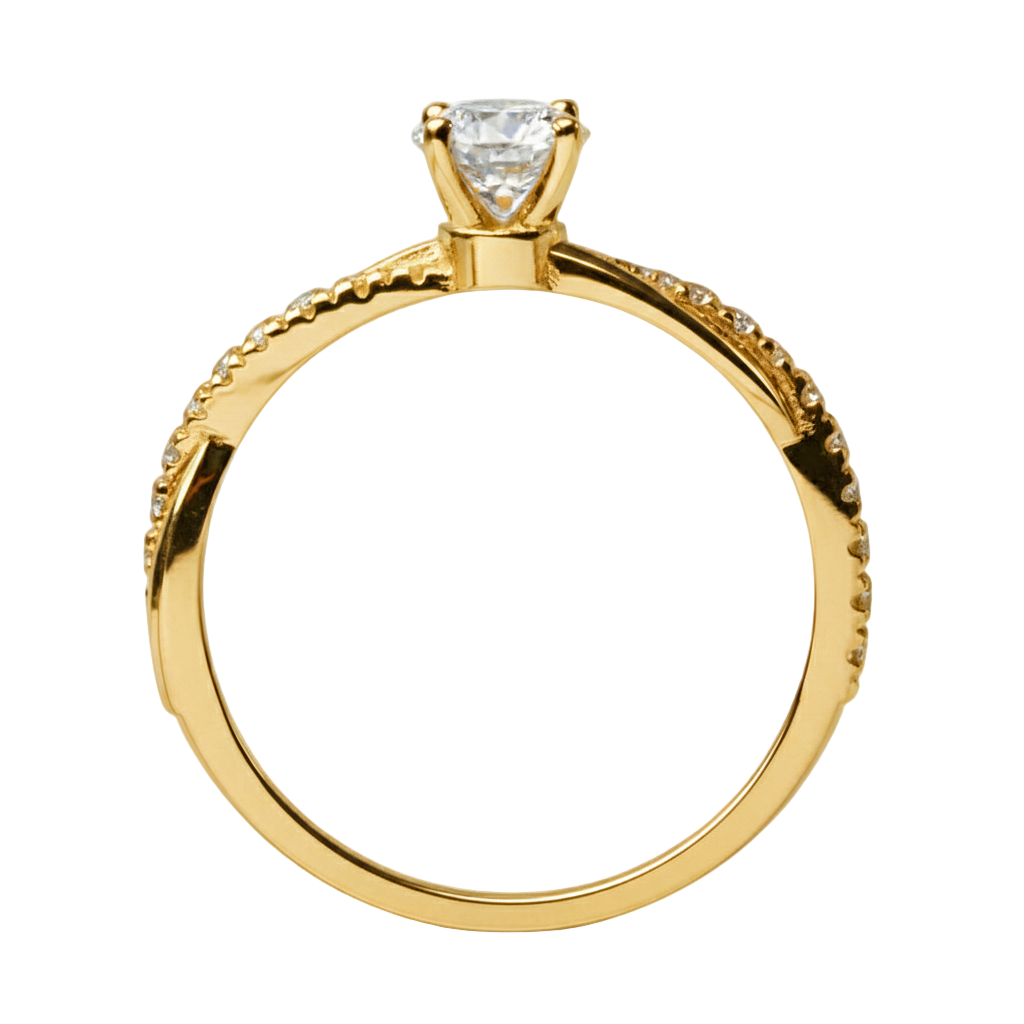Anillo Slim en oro 0.50 ct