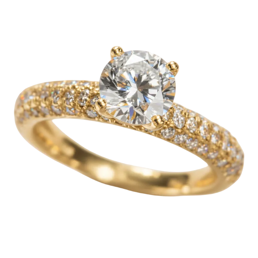 Anillo de compromiso en oro