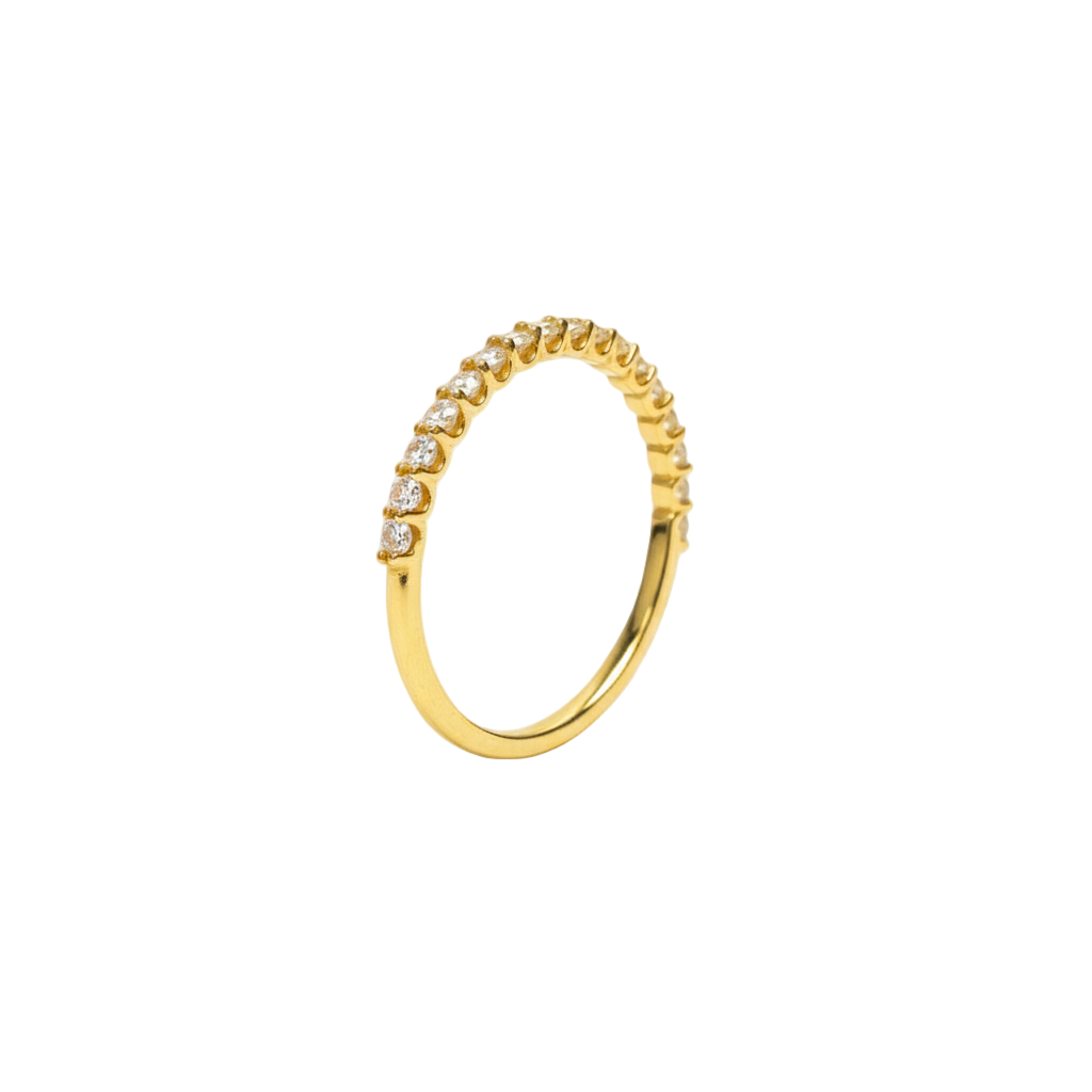 Media Churumbela Mindi en oro amarillo 10k con circonias Mod.15919