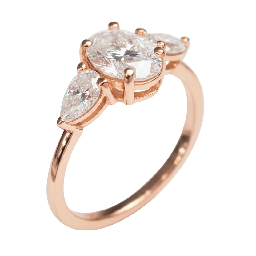 Anillo Camille en oro amarillo 14k con circonia Mod.16084