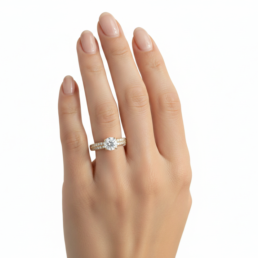 Anillo de compromiso en oro
