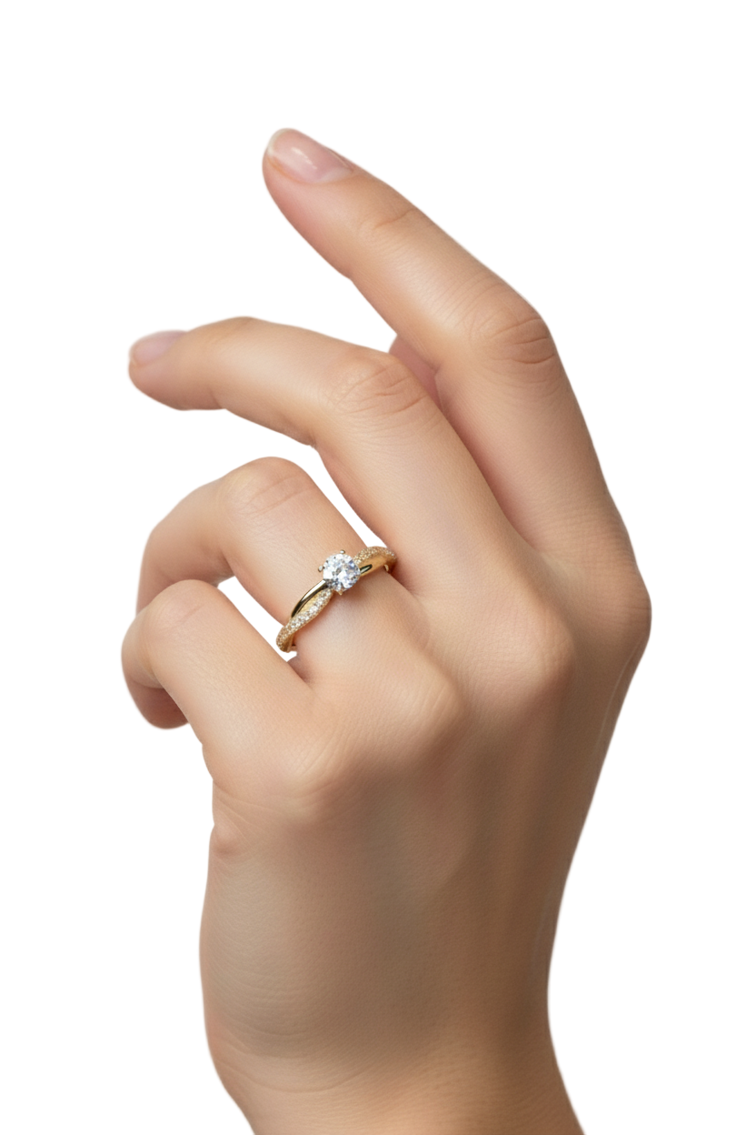 Anillo Slim en oro 0.50 ct