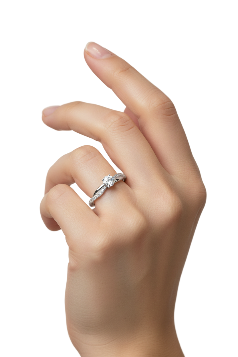 Anillo Slim en oro 0.50 ct