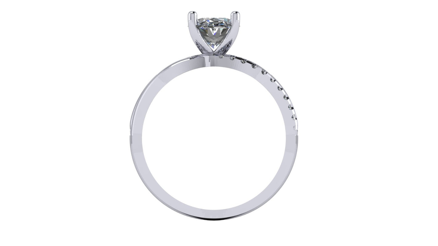 Anillo Athenas en oro corte oval