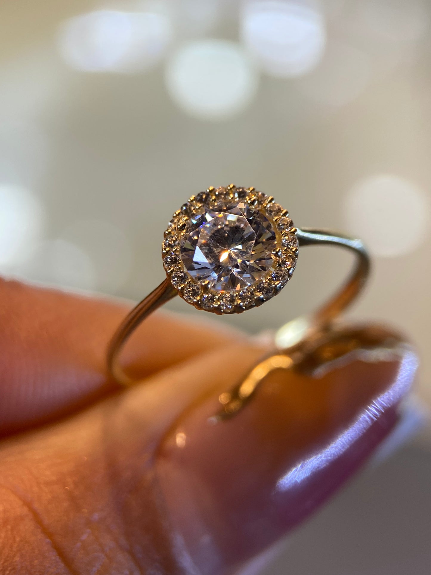 Anillo de compromiso en oro