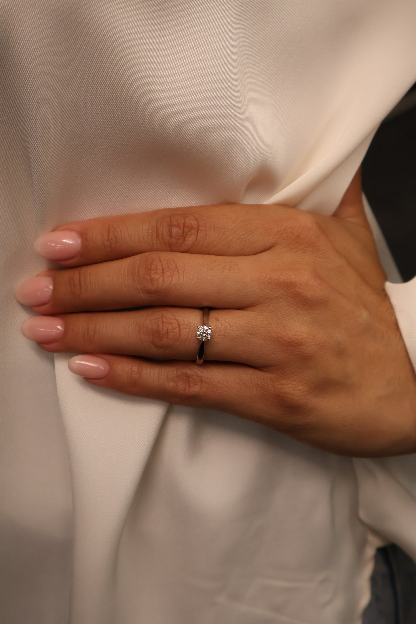 Anillo OF2235 en oro blanco 14k con diamante natural .40cts