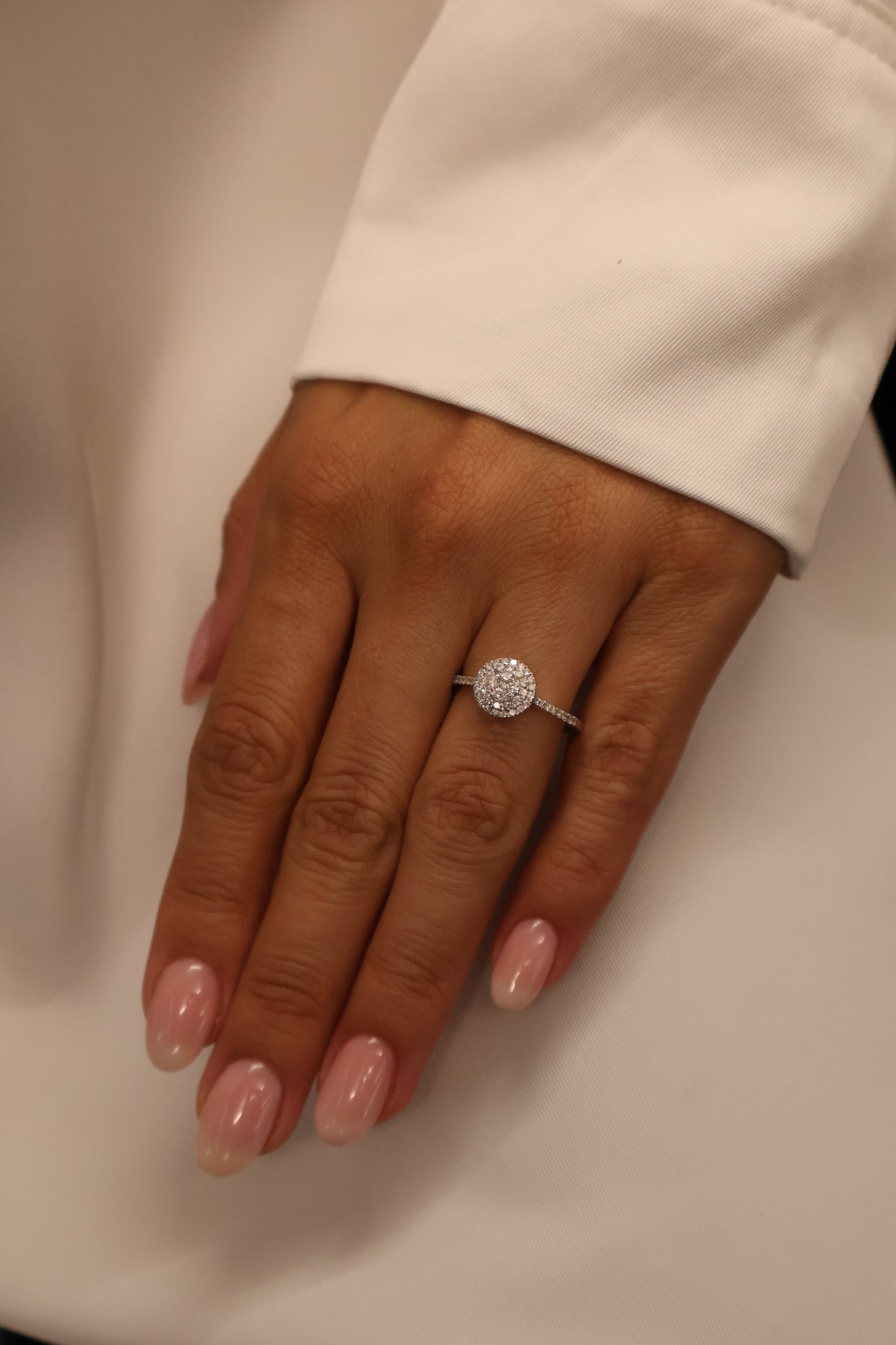 Anillo OF1492 en oro blanco 14k con diamante natural .50cts