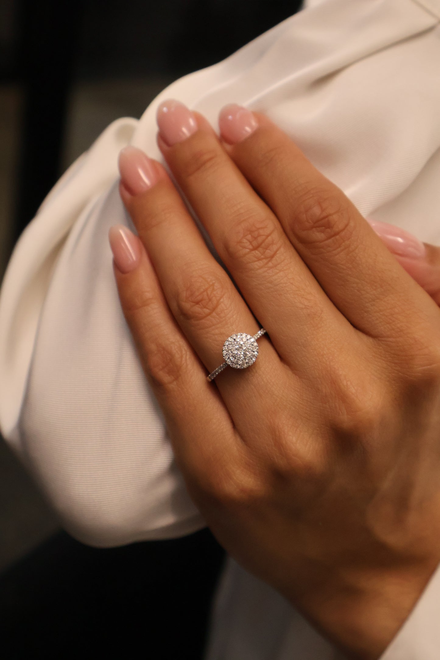 Anillo OF1492 en oro blanco 14k con diamante natural .50cts