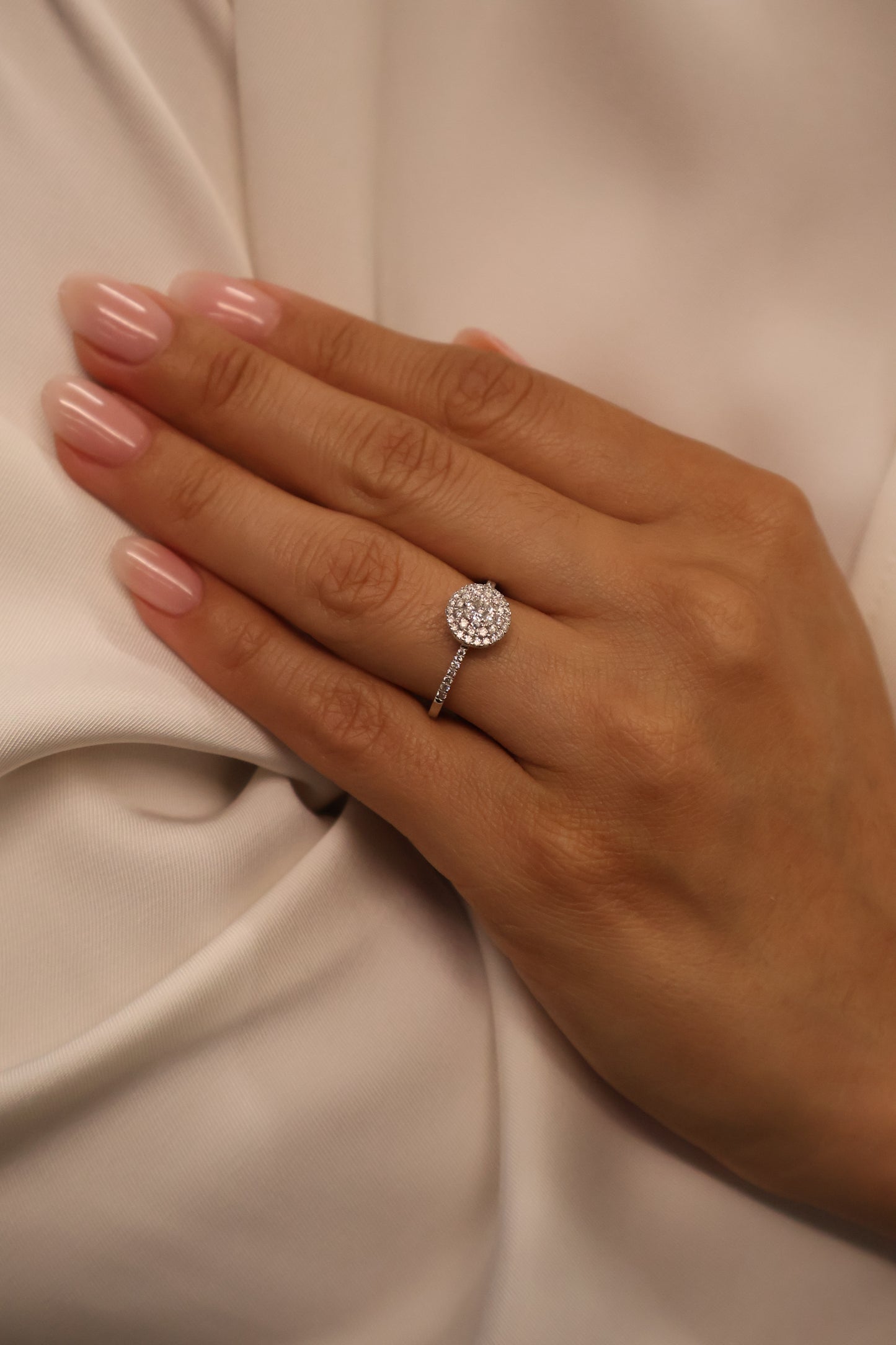Anillo OF1492 en oro blanco 14k con diamante natural .50cts