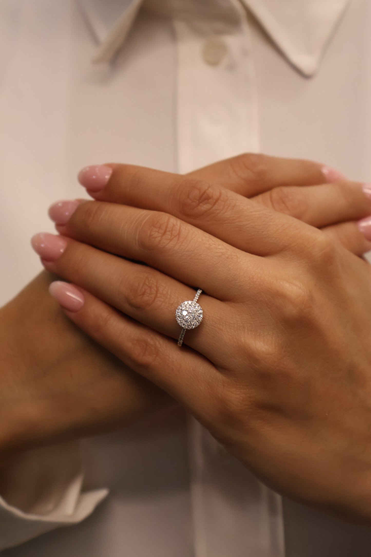 Anillo OF1492 en oro blanco 14k con diamante natural .50cts