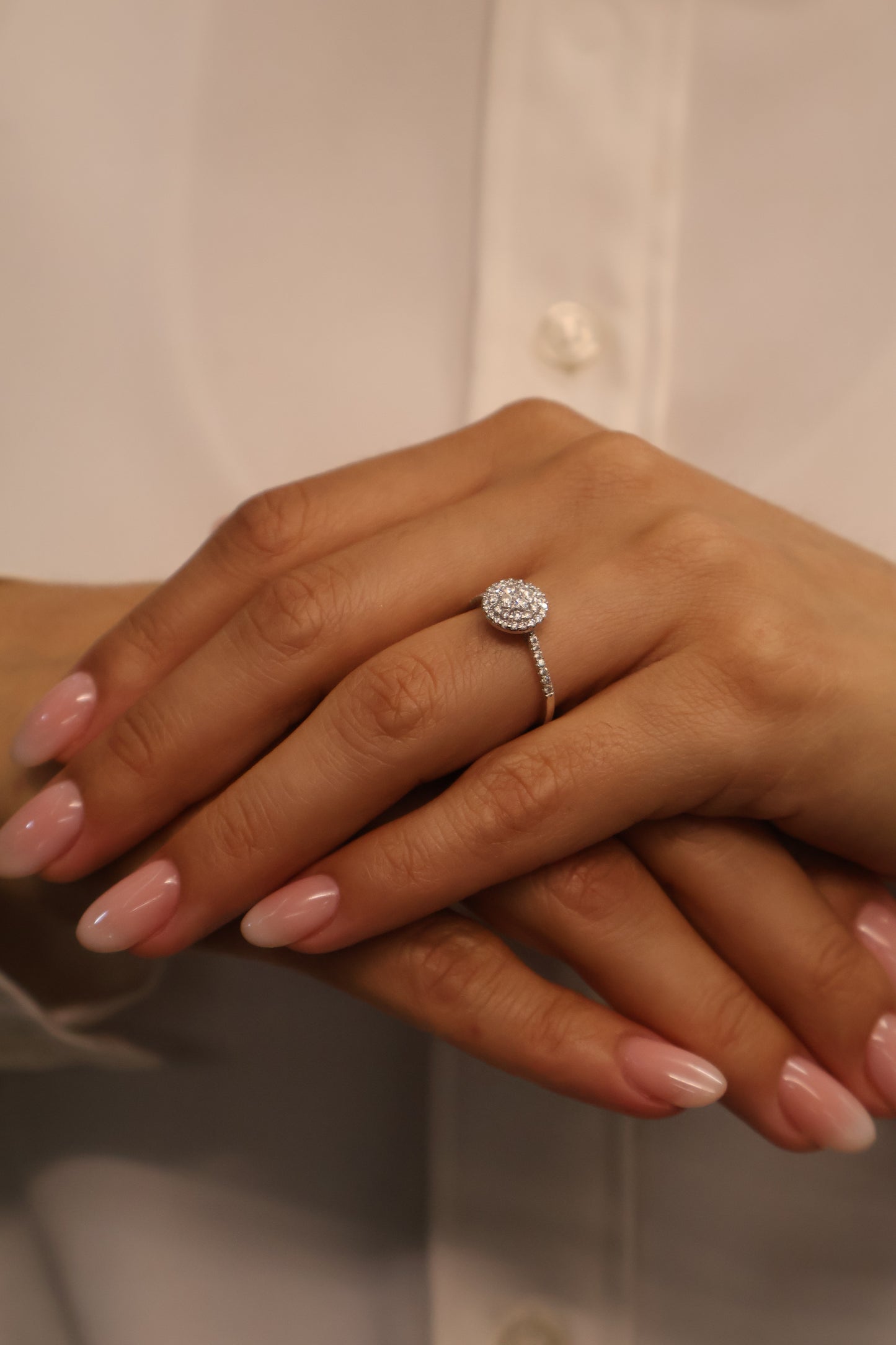 Anillo OF1492 en oro blanco 14k con diamante natural .50cts