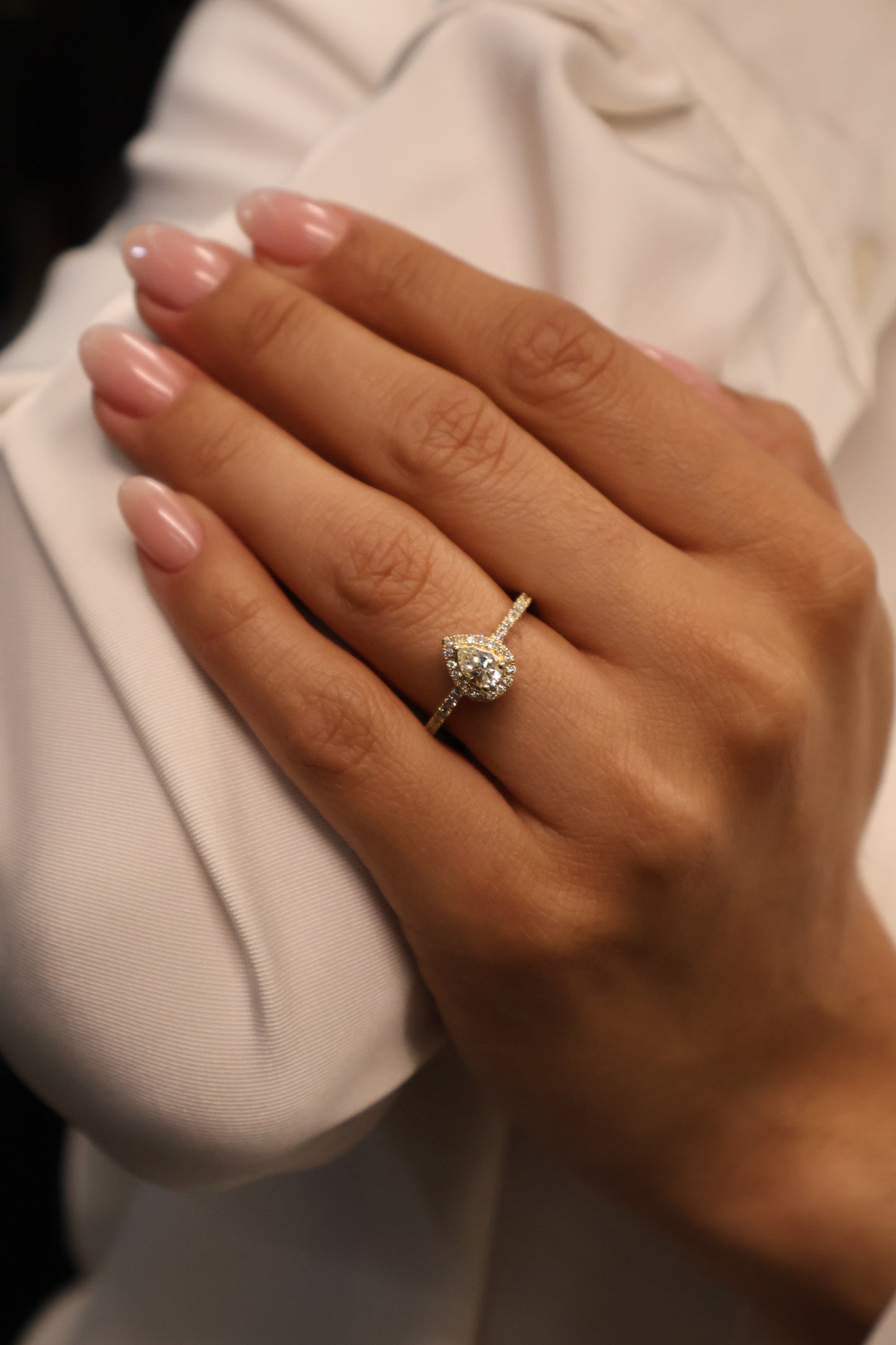 Anillo OF2207 en oro amarillo 14k con diamante natural .20cts .41L