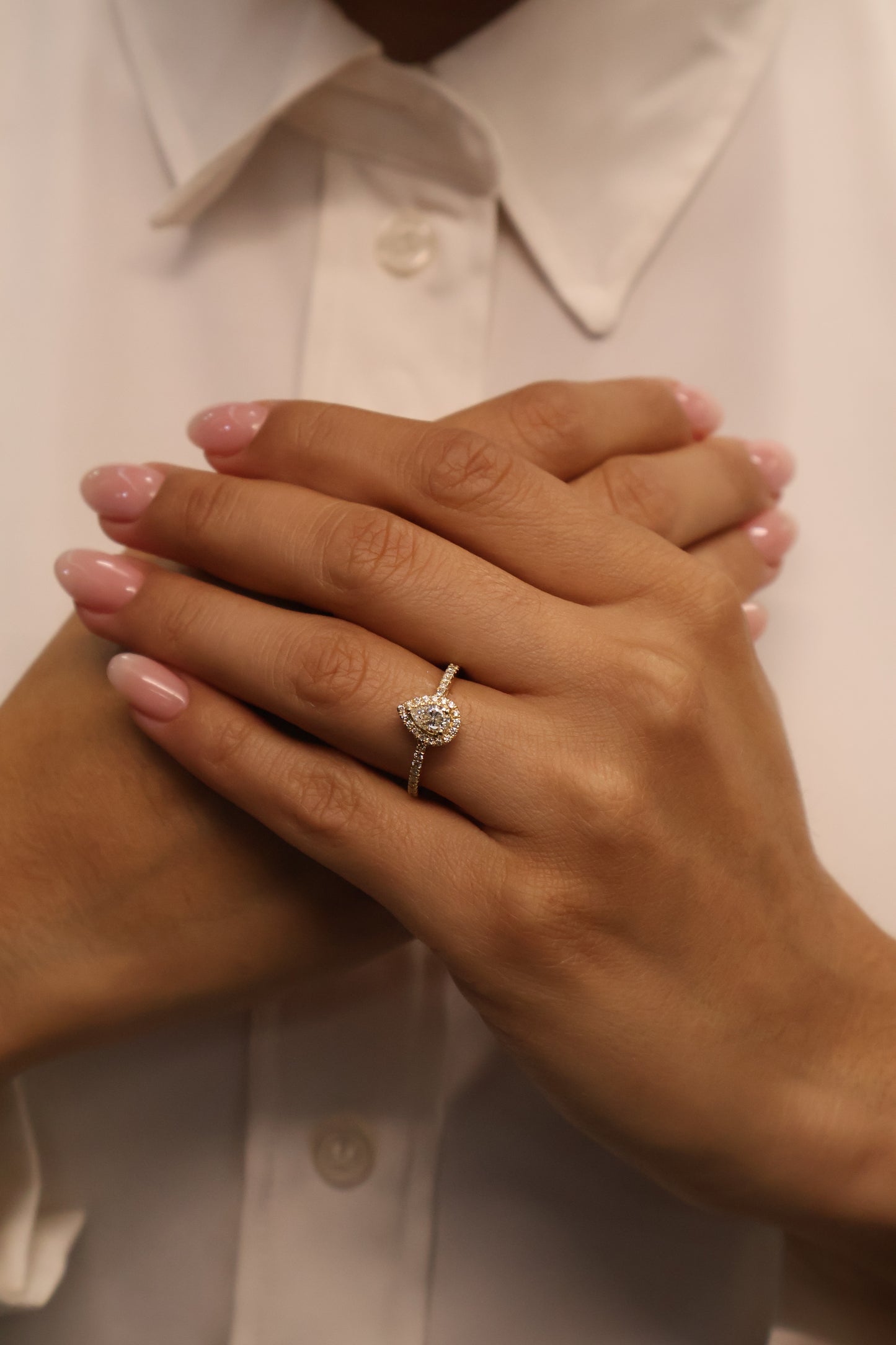 Anillo OF2207 en oro amarillo 14k con diamante natural .20cts .41L