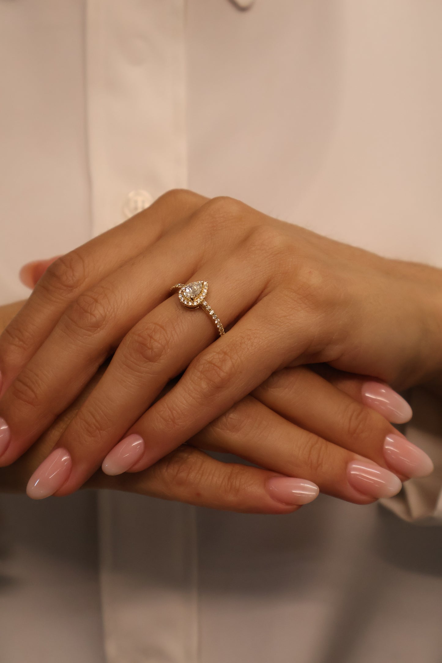 Anillo OF2207 en oro amarillo 14k con diamante natural .20cts .41L