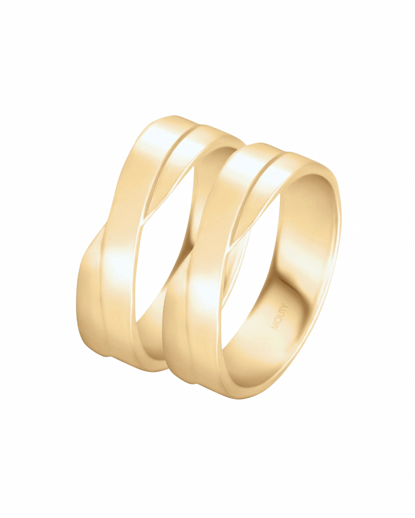 Par de argollas Infinite lisas en oro 5mm