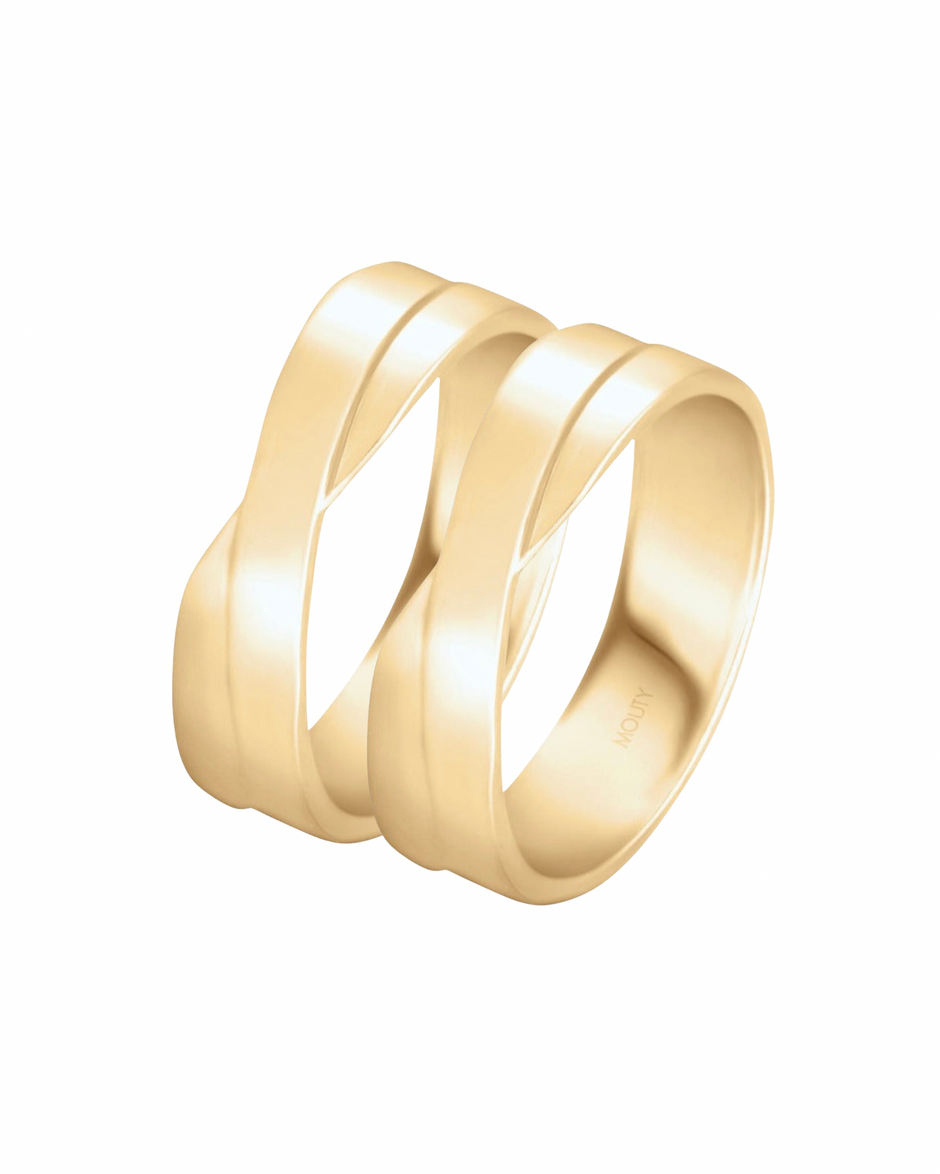 Par de argollas Infinite lisas en oro 5mm