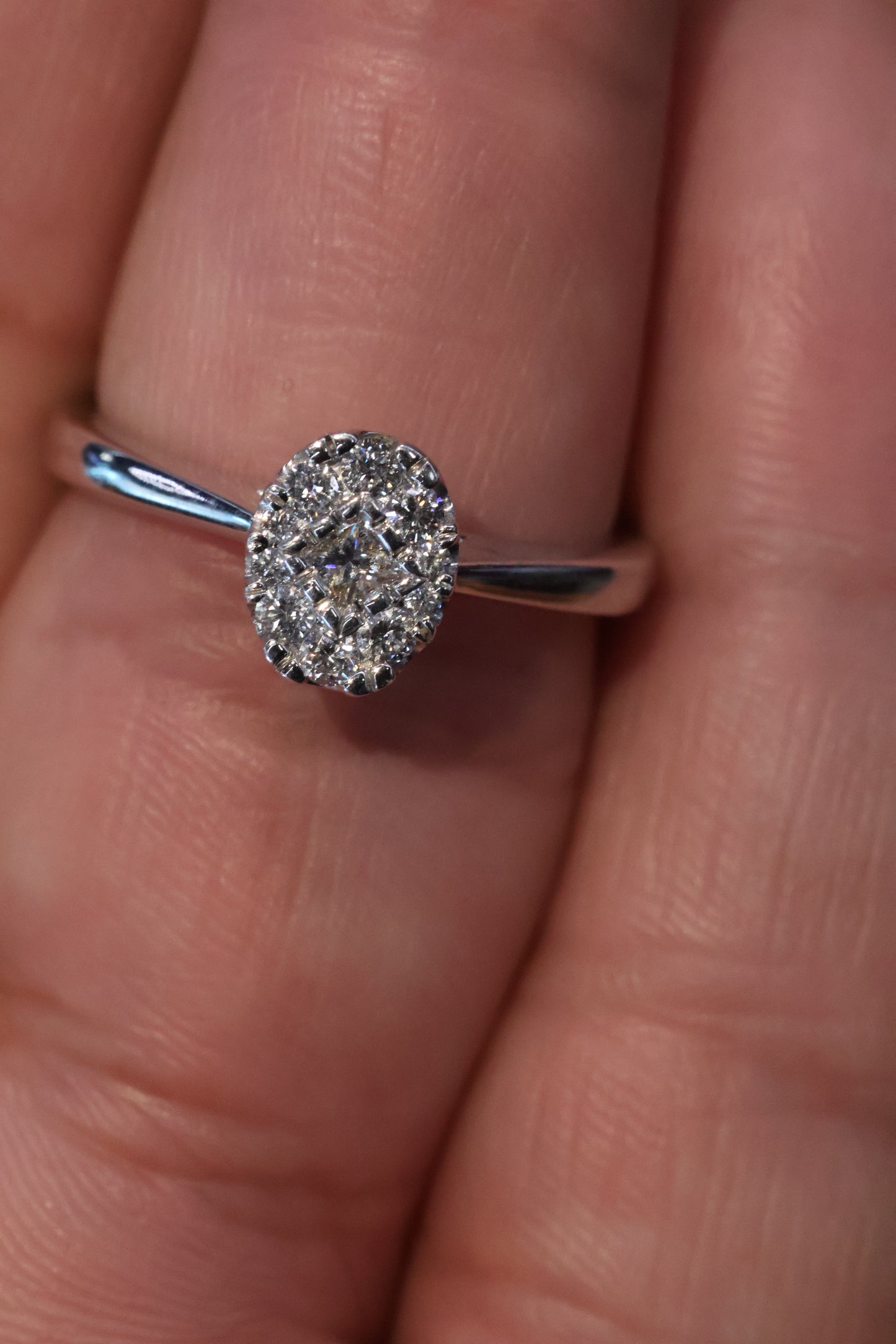 Anillo OF1902 en oro blanco 14k con diamante natural .38cts