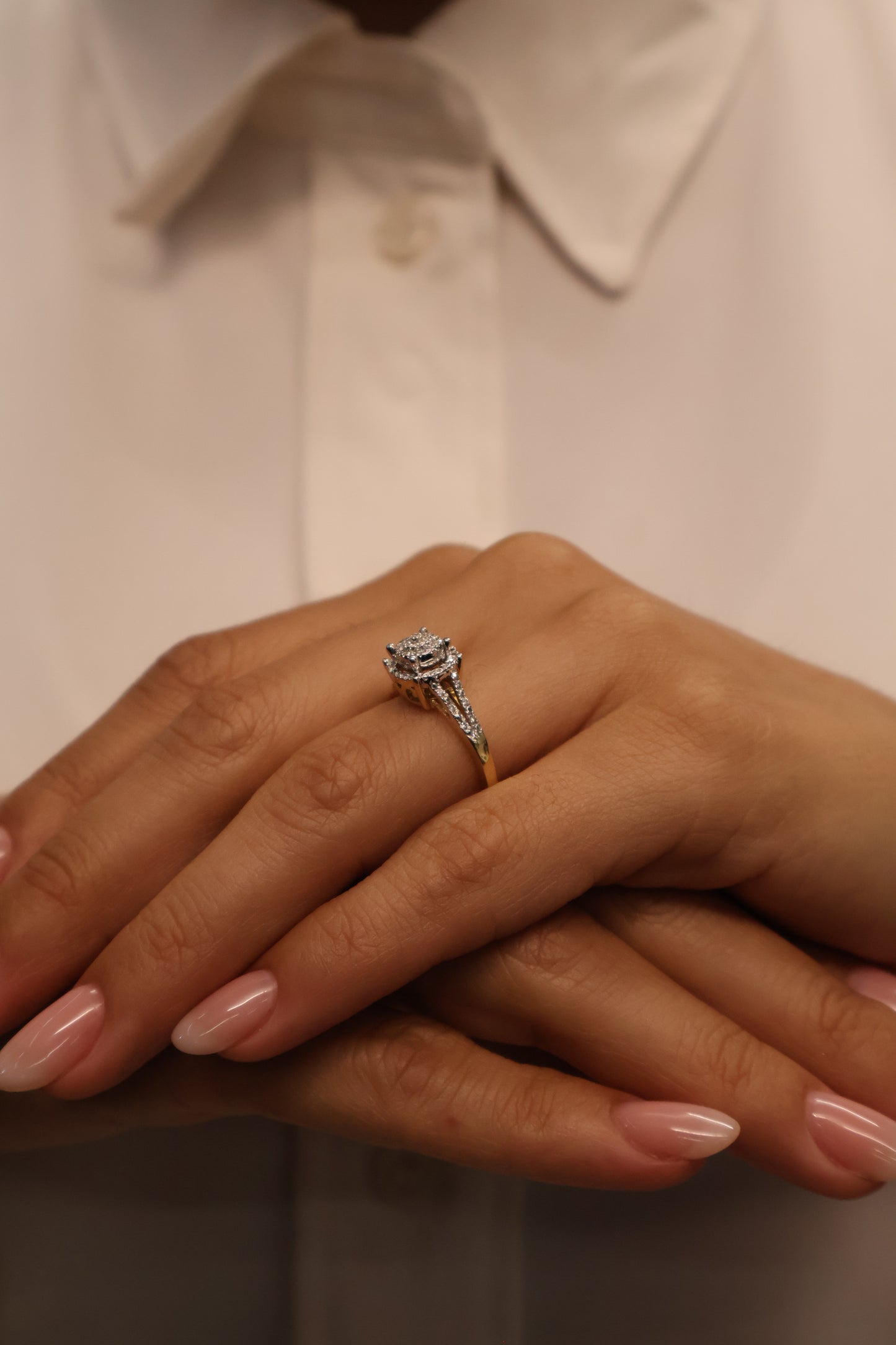 Anillo OF1773 en oro amarillo 14k con diamante natural .18cts