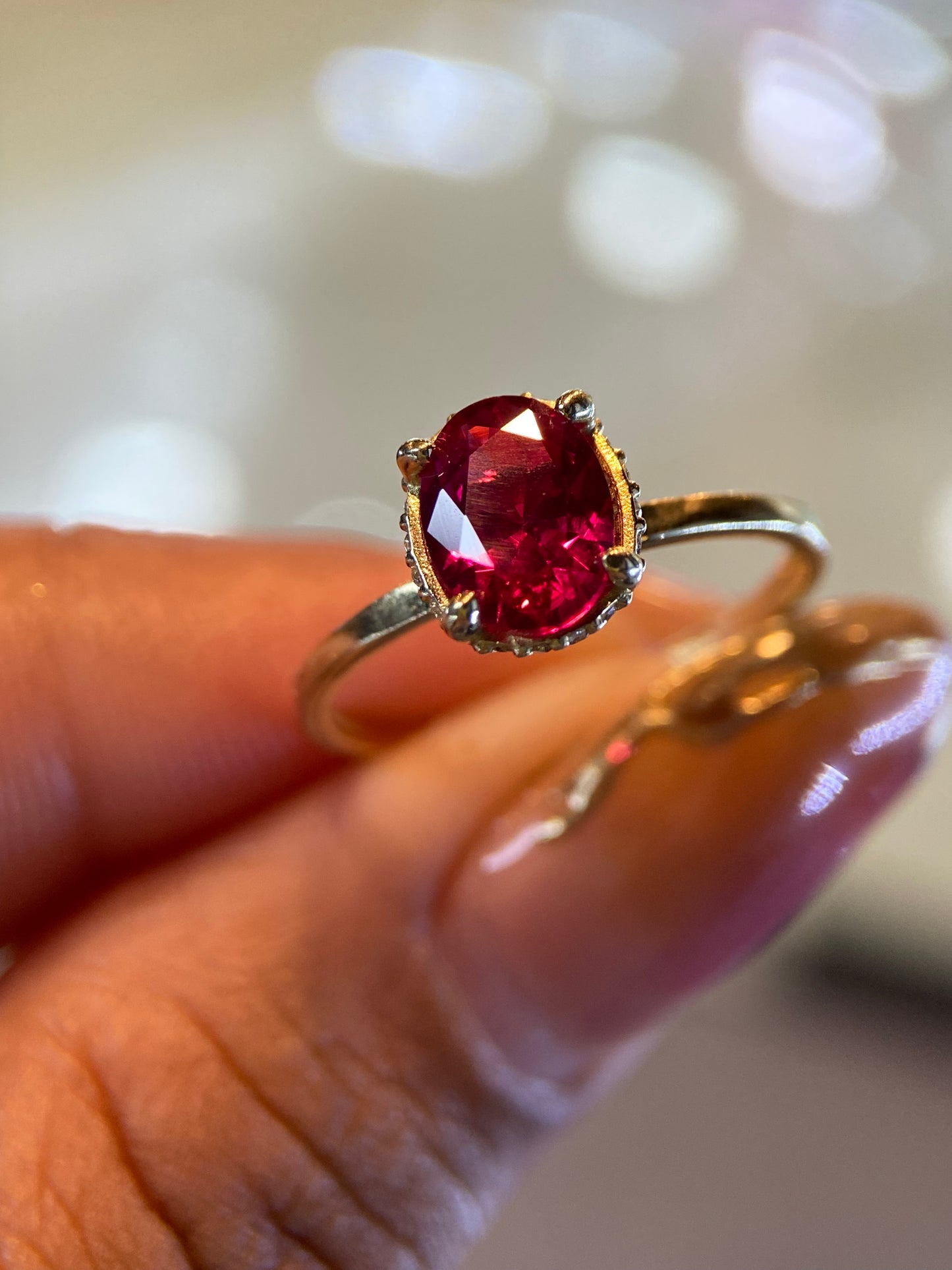 Anillo de compromiso en oro