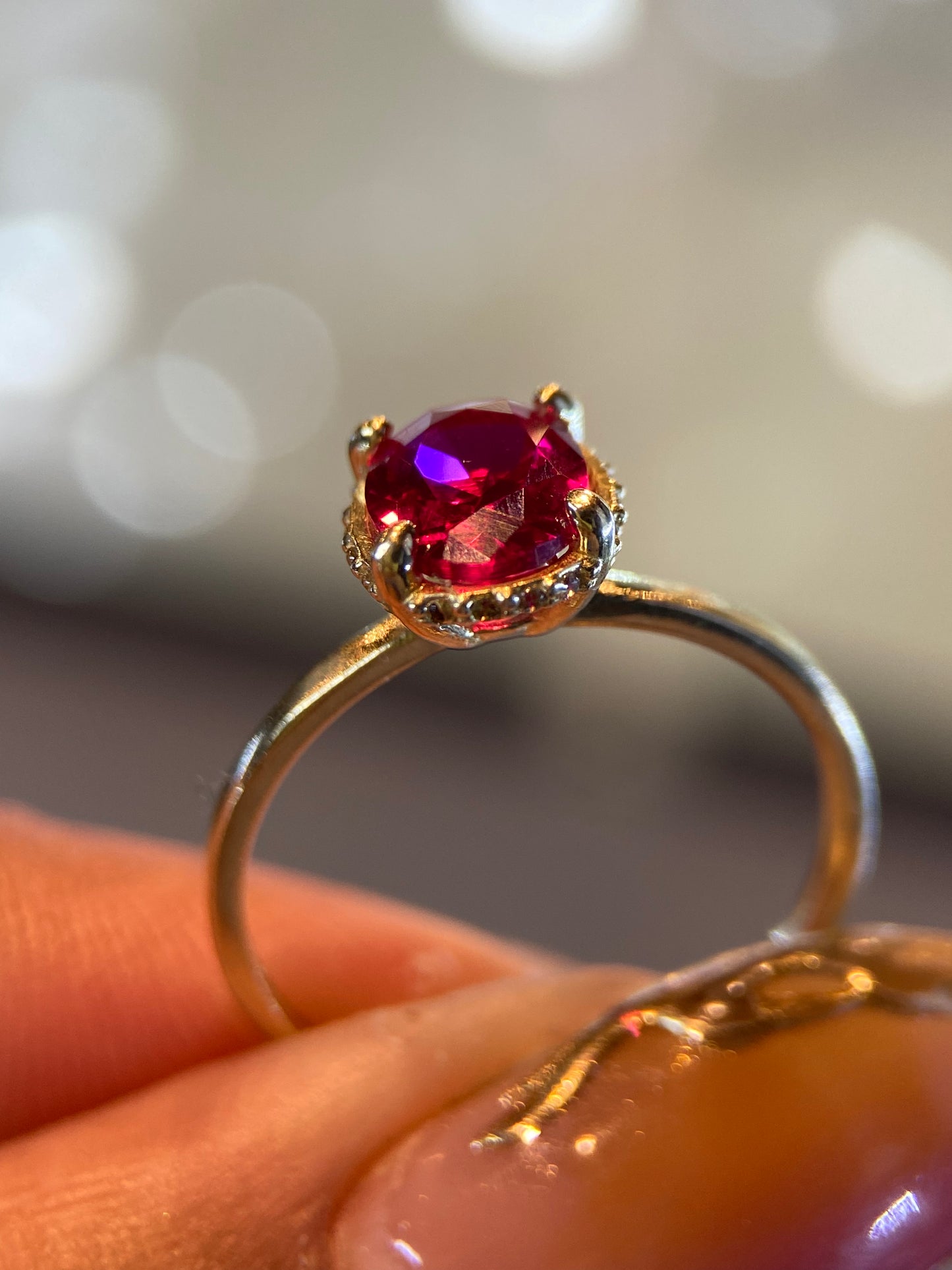 Anillo de compromiso en oro