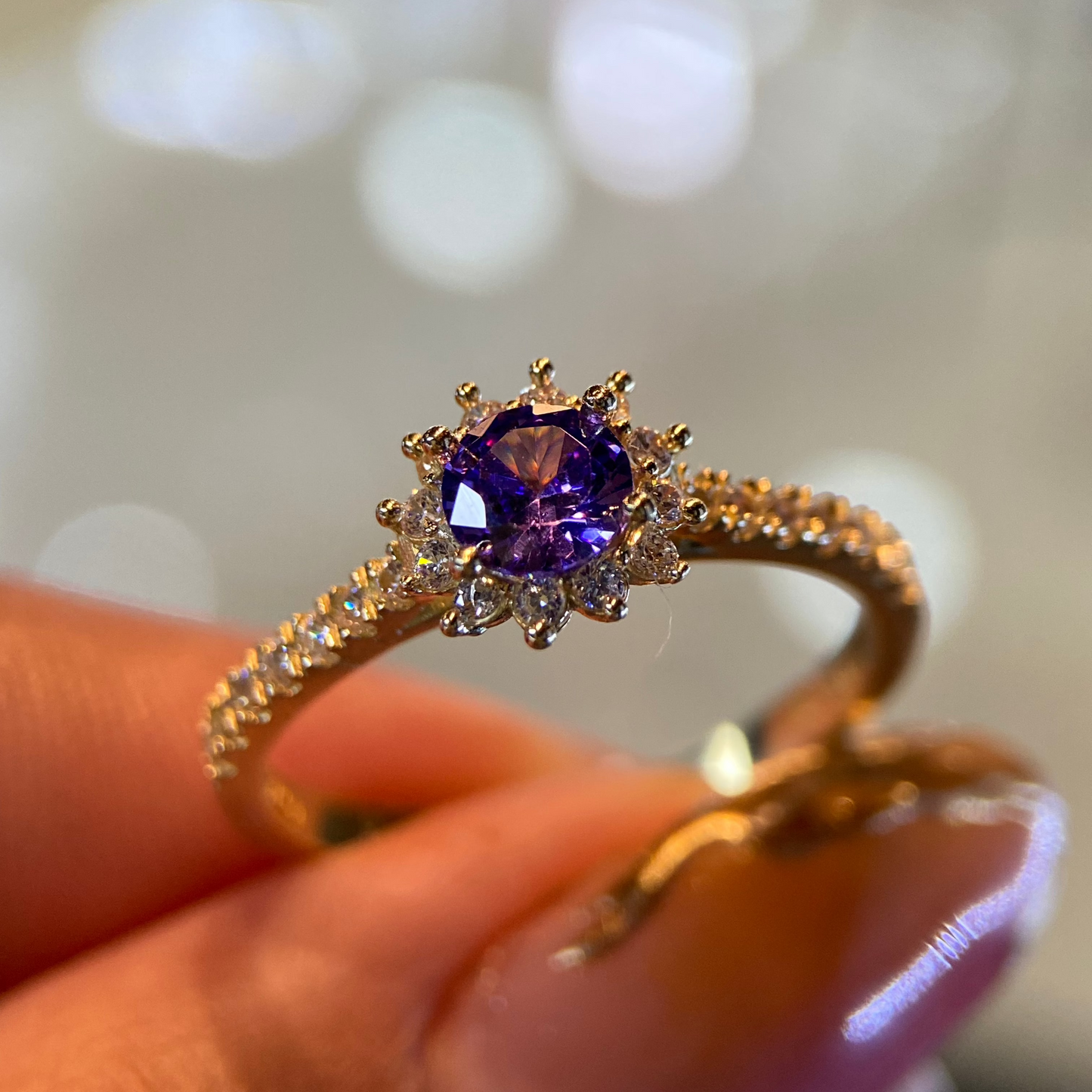 Anillo de compromiso en oro