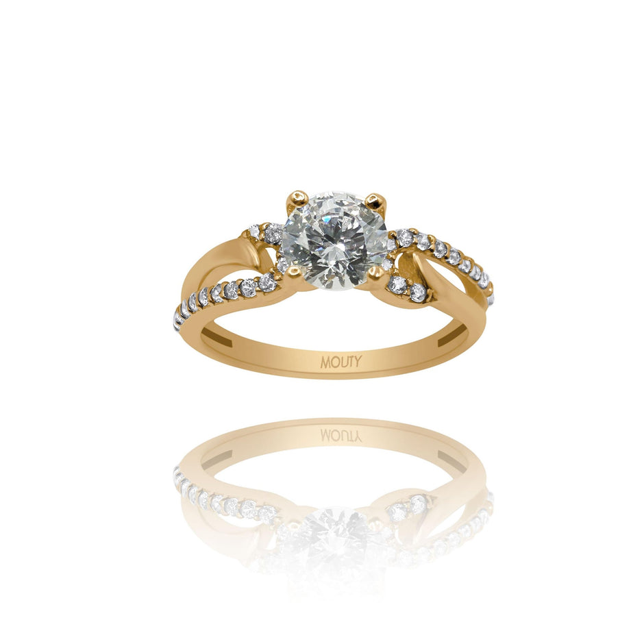 Anillo de compromiso en oro