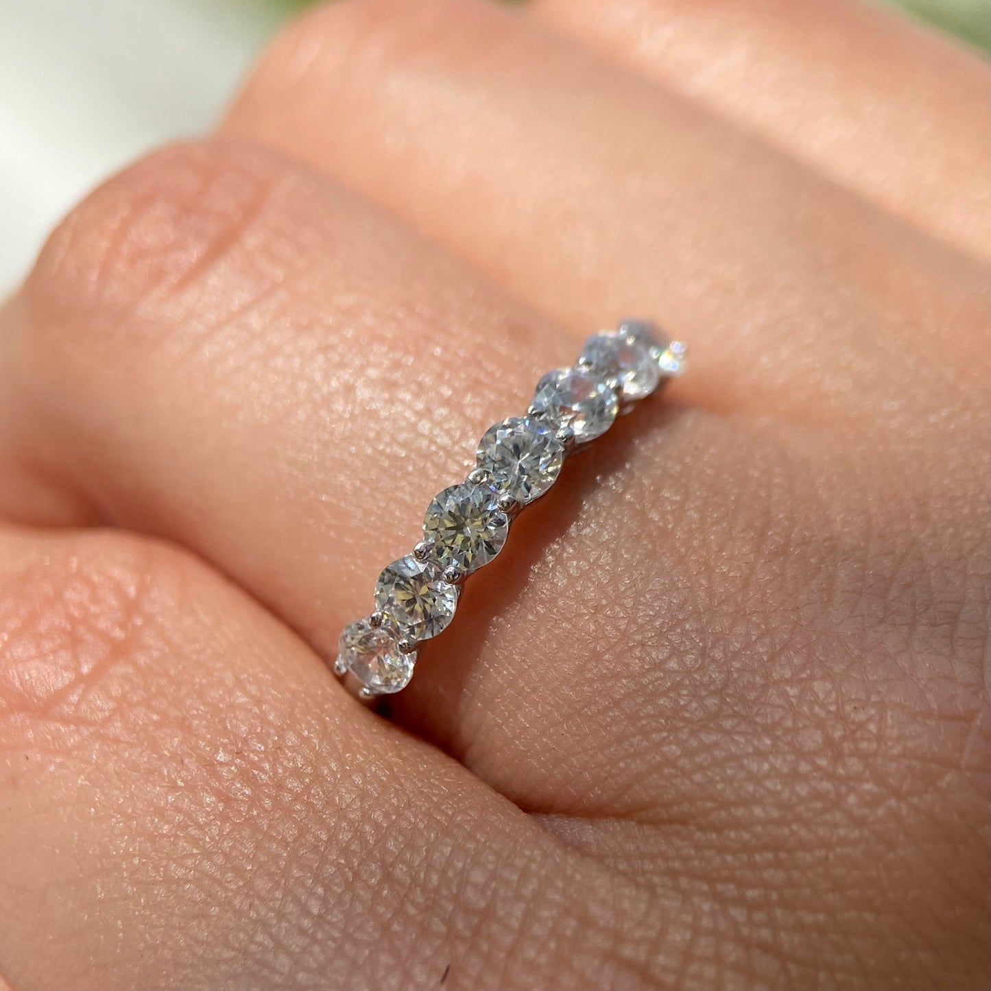 Half churumbela ring in 14k rose gold with white zirconia Cod: MAN258