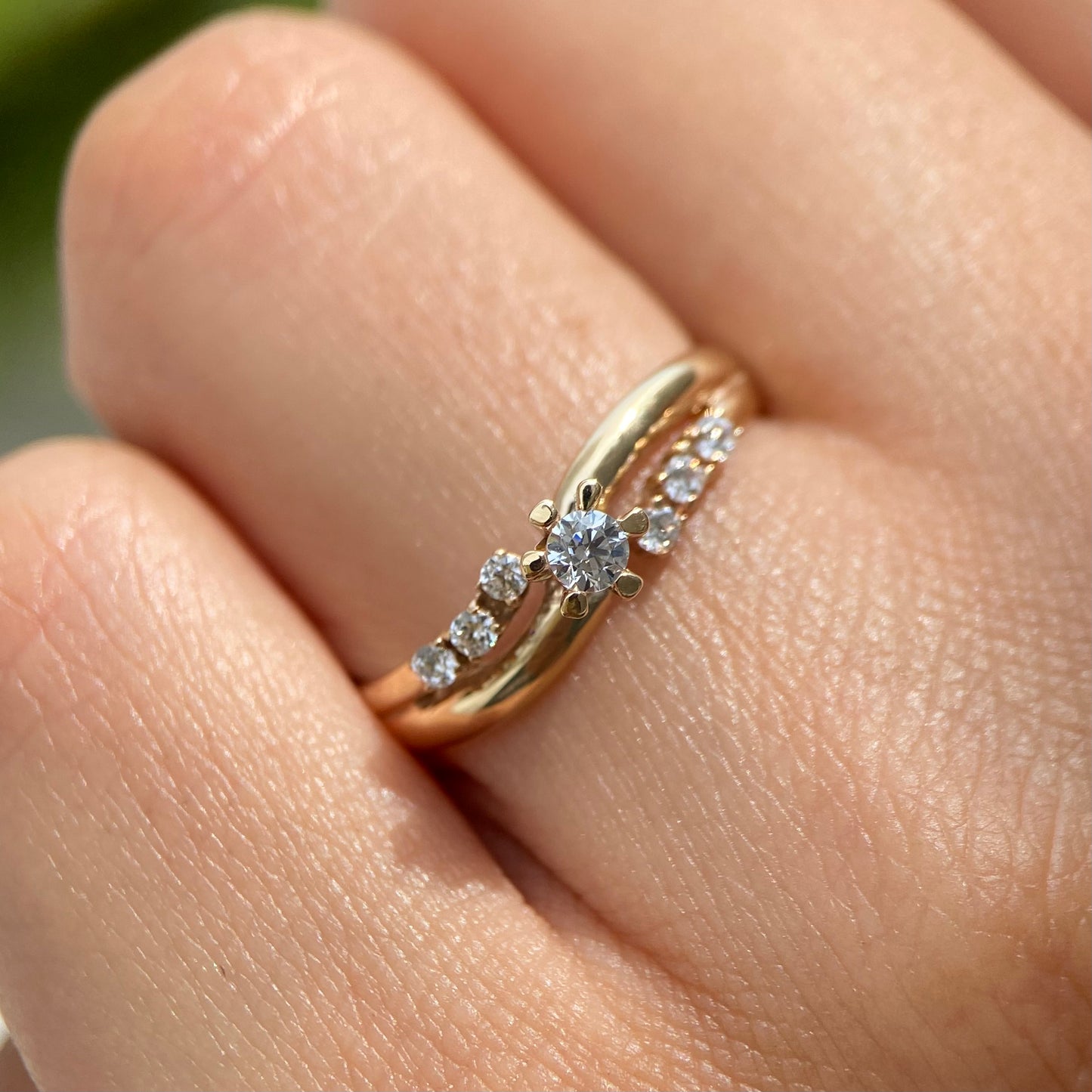 Anillo de compromiso en oro
