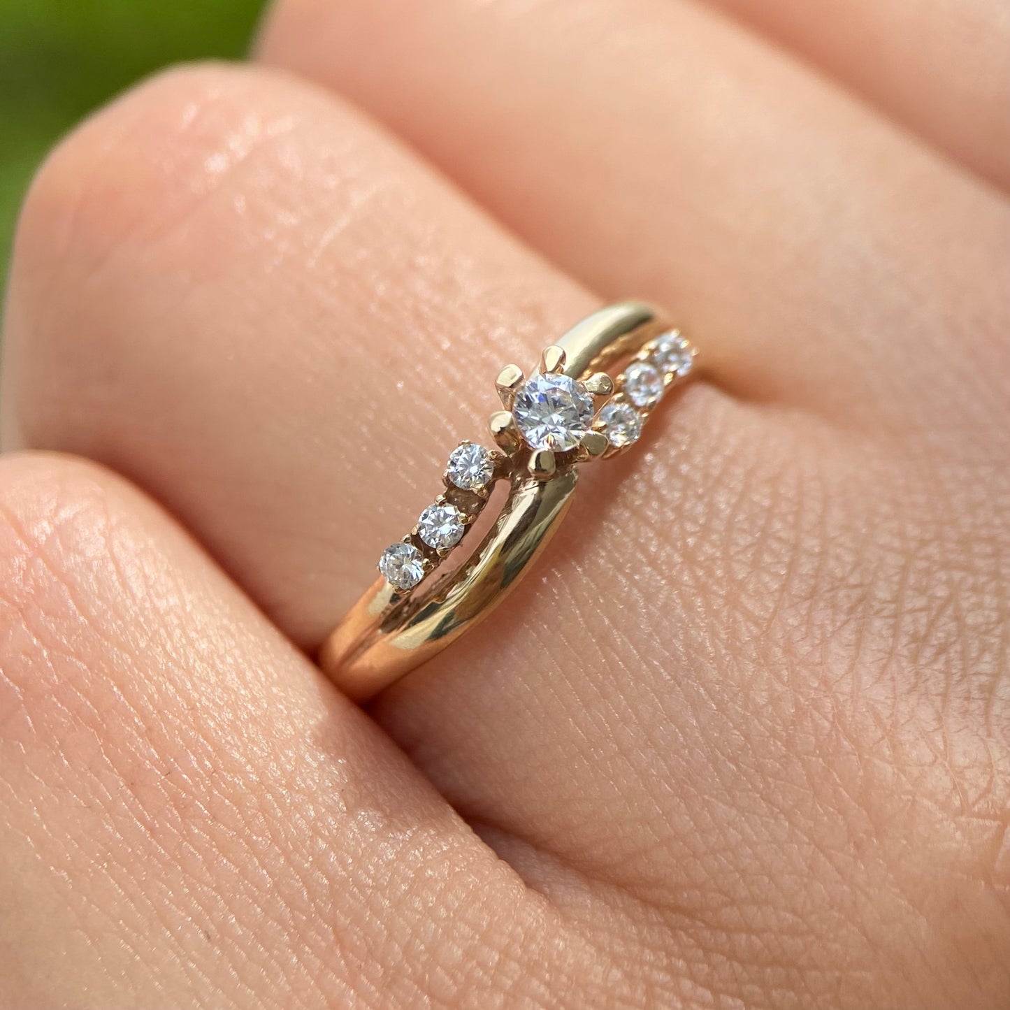 Anillo de compromiso en oro
