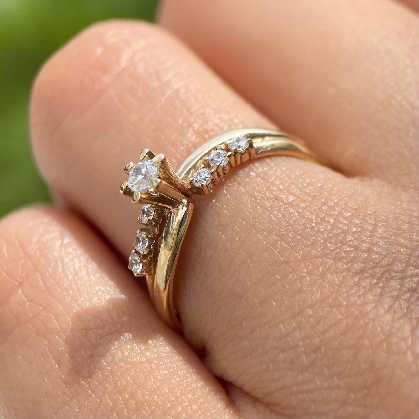 Anillo de compromiso en oro