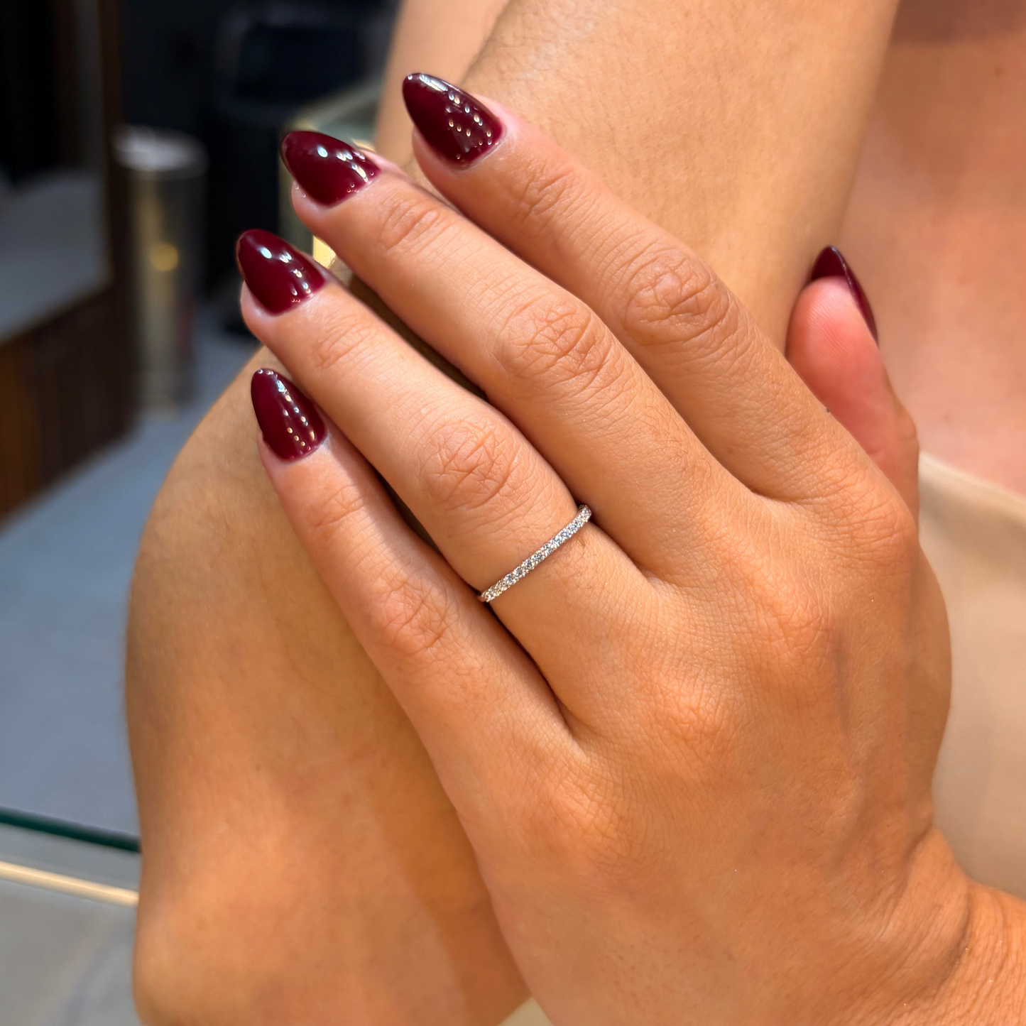Media churumbela Salvatore en oro con diamantes natural 0.28 ct