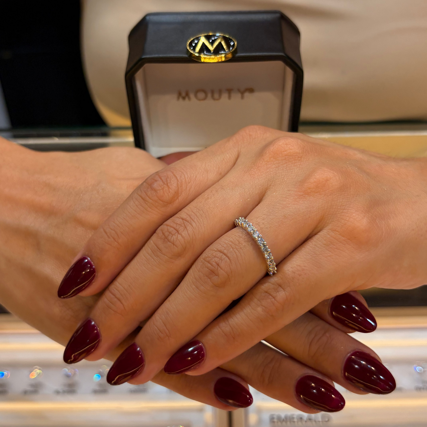 Media churumbela Salvatore en oro con diamante natural 0.72 ct