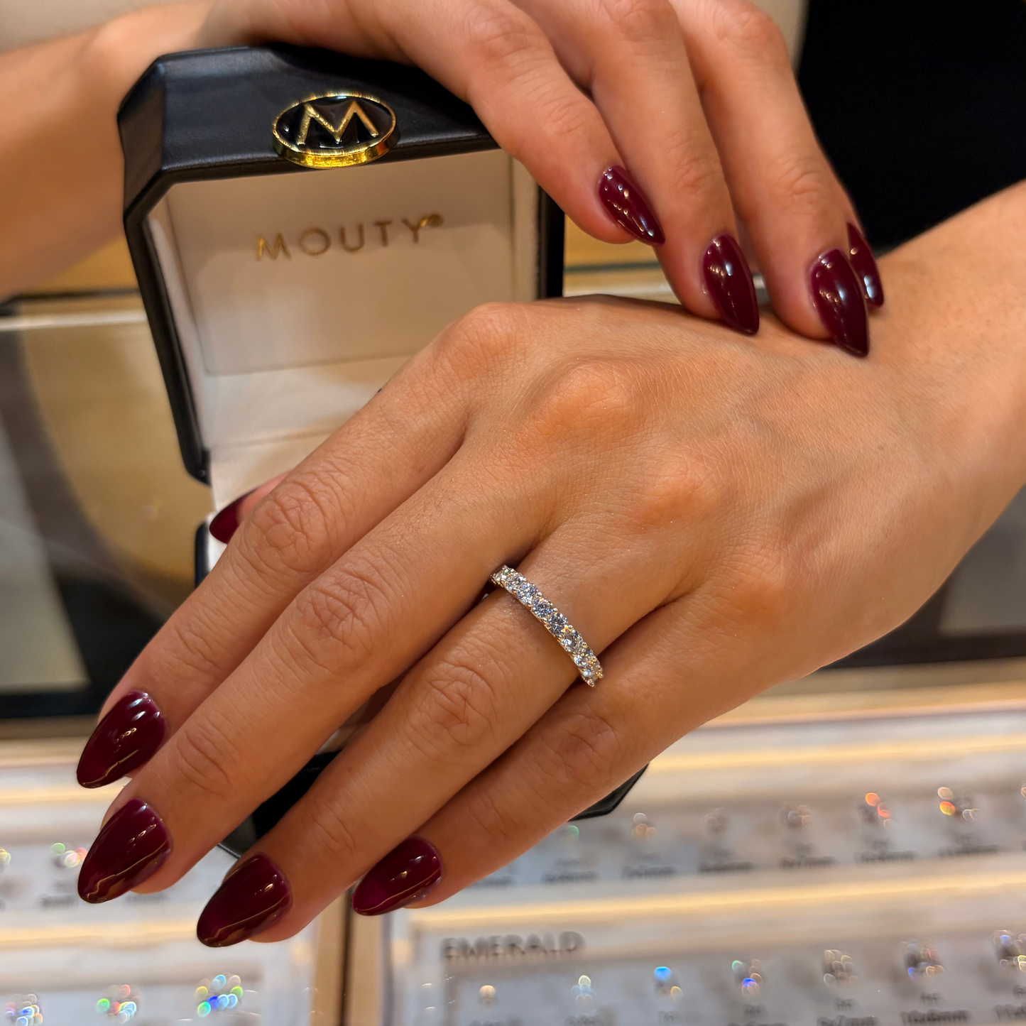 Media Churumbela Mindi en oro con diamante natural 0.78 ct