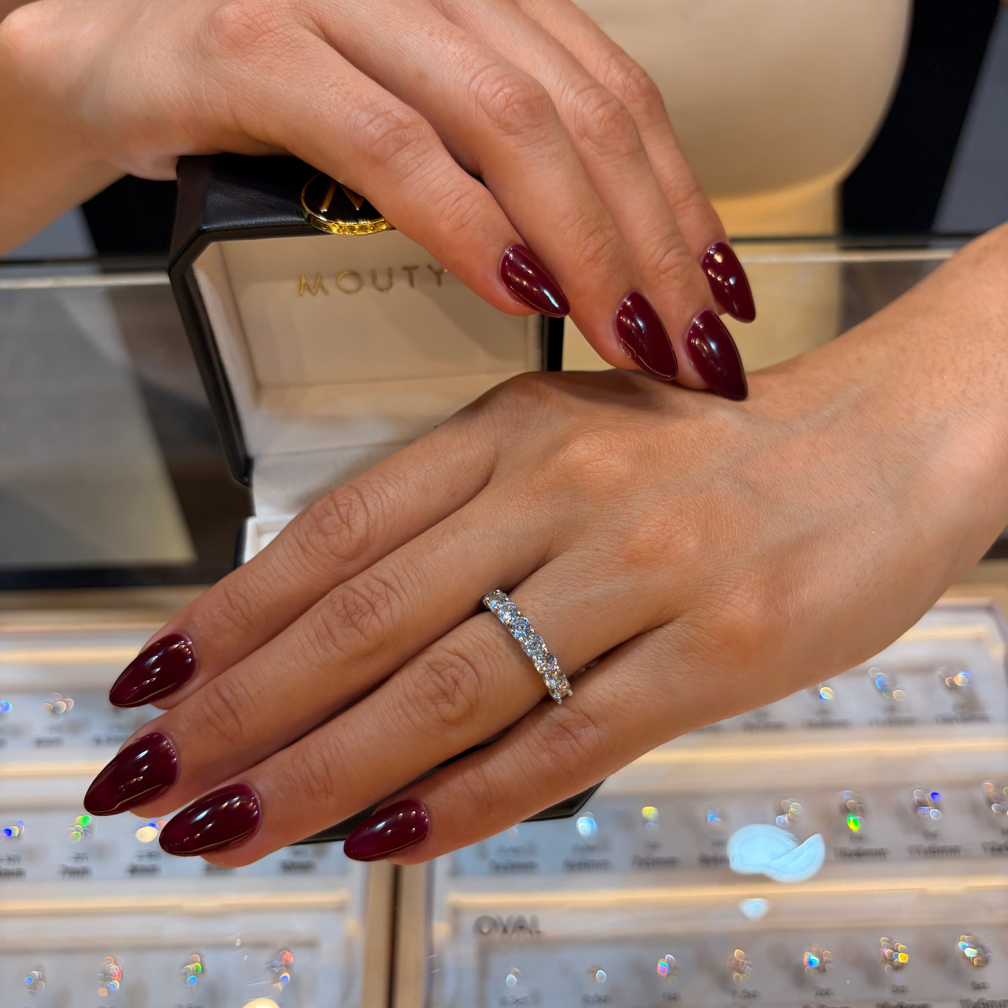 Media Churumbela Mindi en oro con diamante natural 1.65 ct