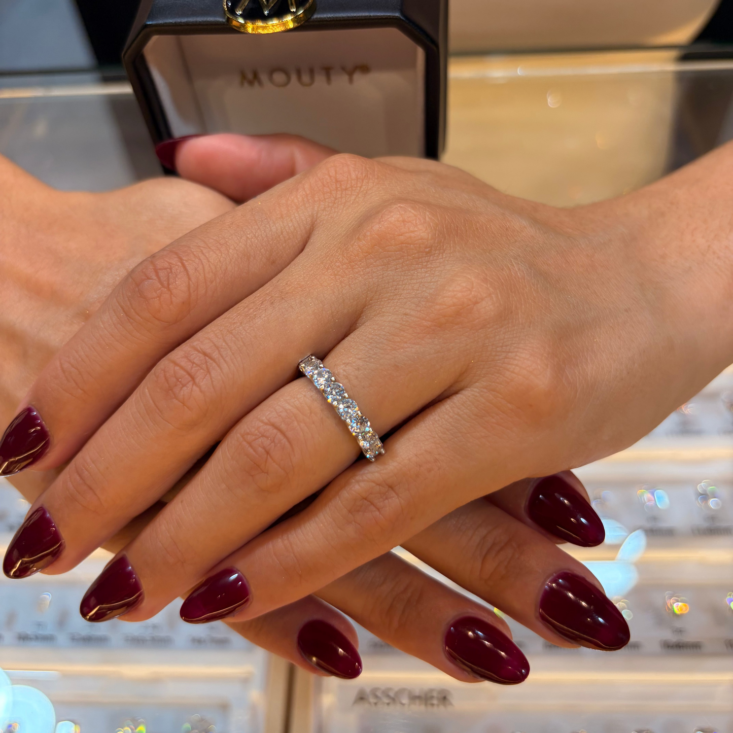 Media Churumbela Mindi en oro con diamante natural 1.65 ct