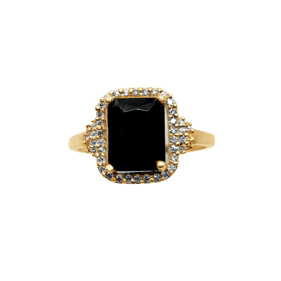 Anillo Camil en oro amarillo 10k con circonias
