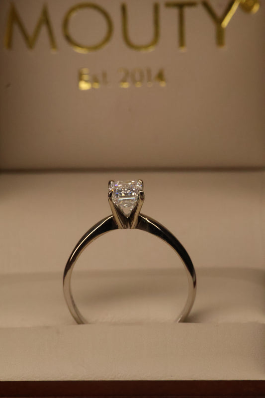 Anillo Aria solitario en Oro Blanco 14k con Diamante Laboratorio 1.03ct Mod.15898