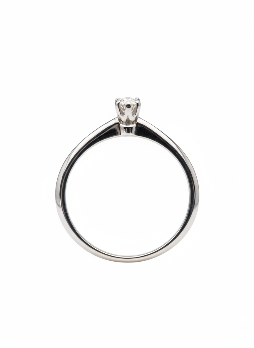 Anillo OF1179 en oro blanco 14k con diamante natural .15ct