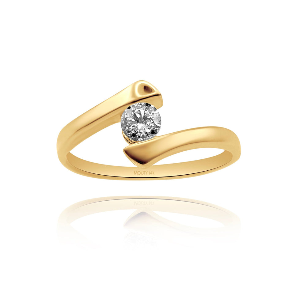 Anillo de compromiso en oro
